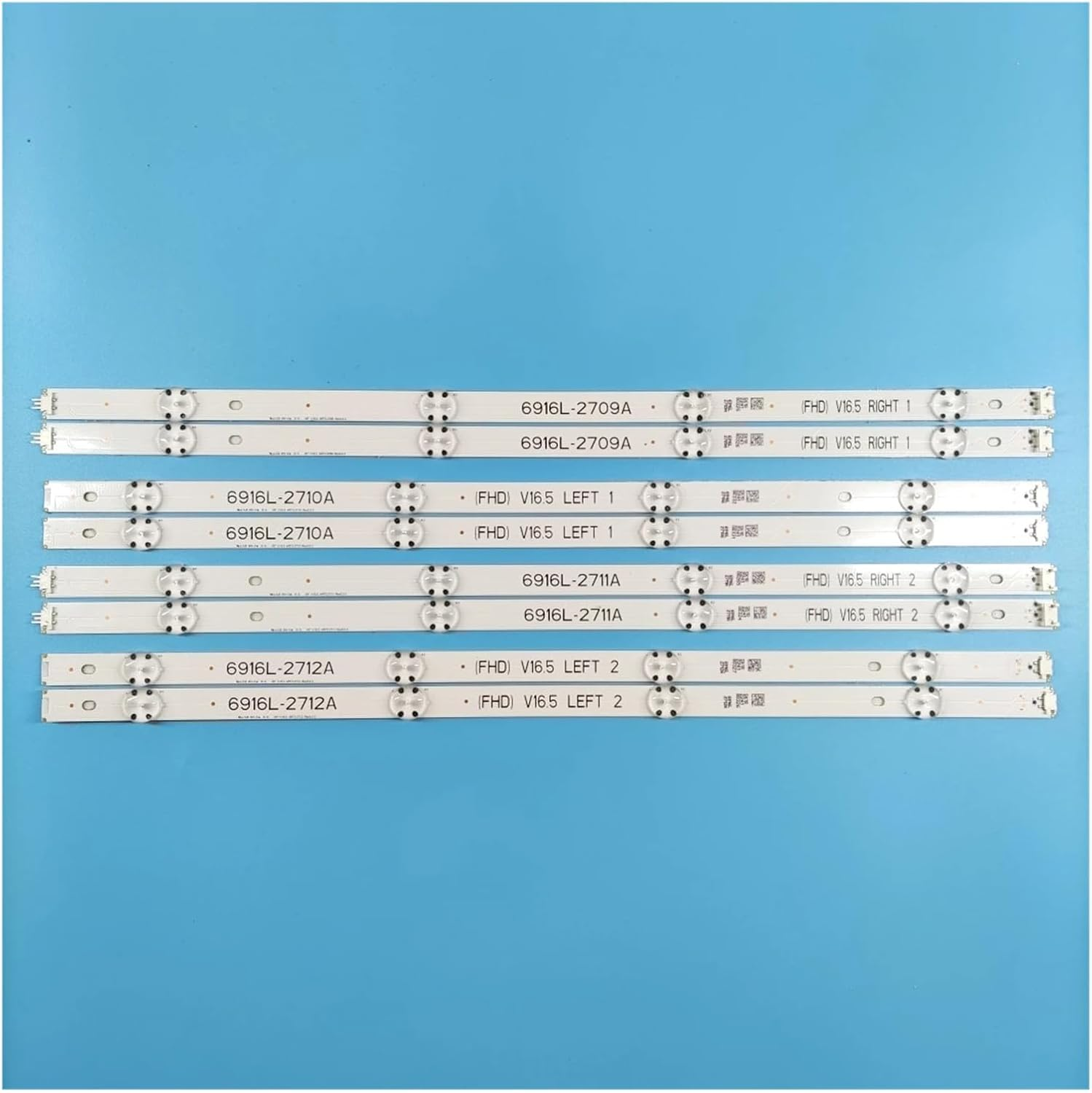 8PCS LED Backlight Strip for 49Inch TV 49UH603V 49UH620V LC490DGE 6916L-2705A 6916L-2706A 6916L-2707A 6916L-2708A 49LJ510T (Color : 2 Set)