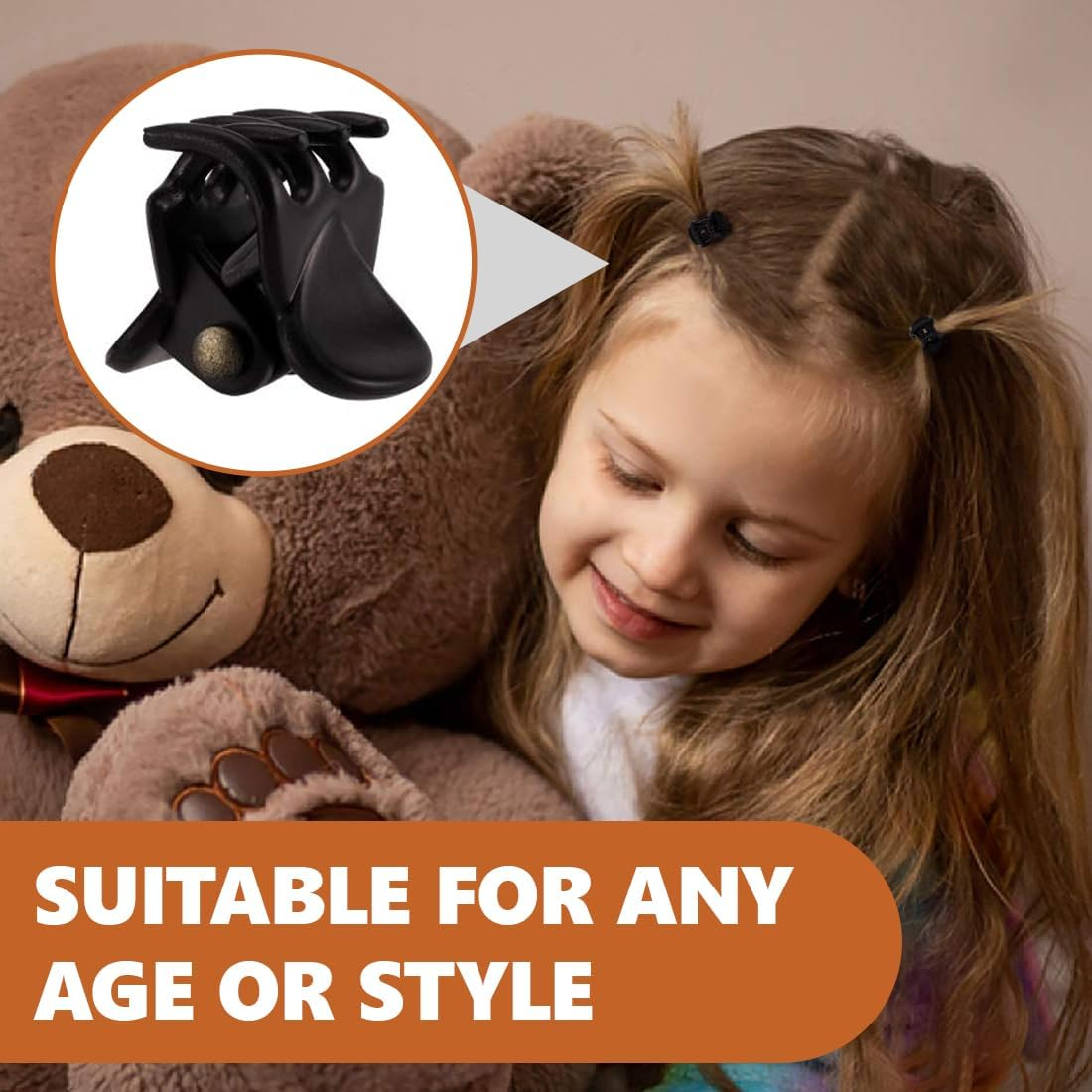 Pack of 36 Mini Hair Clips, Mini Plastic Hair Claw Clips, Non-Slip Handle, Small Jaw Clips for Girls and Women, Black, Tortoiseshell