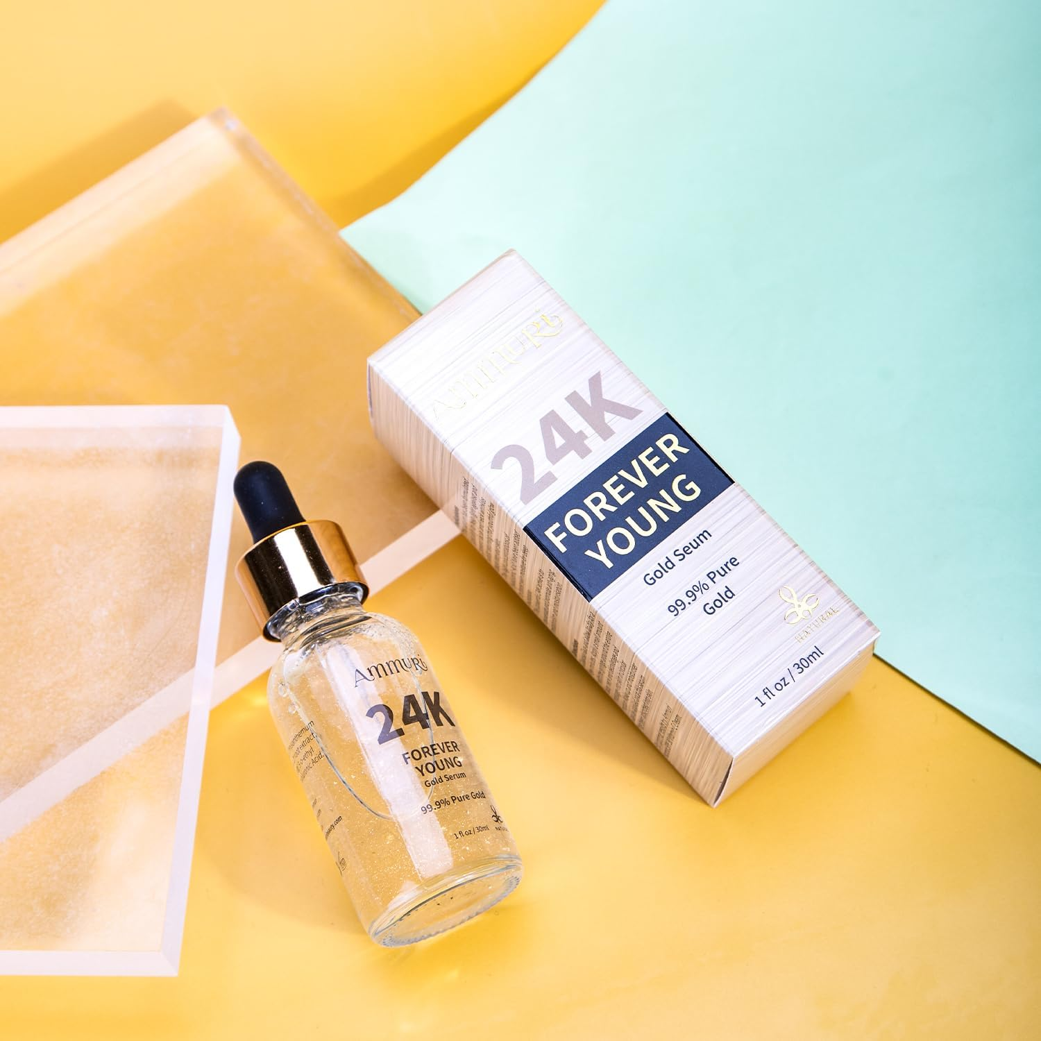 FOREVER YOUNG 24K Gold Serum for anti Wrinkle & Anti-Ageing with Vitamin C with Sodium Hyaluronate 24K Gold image number 5