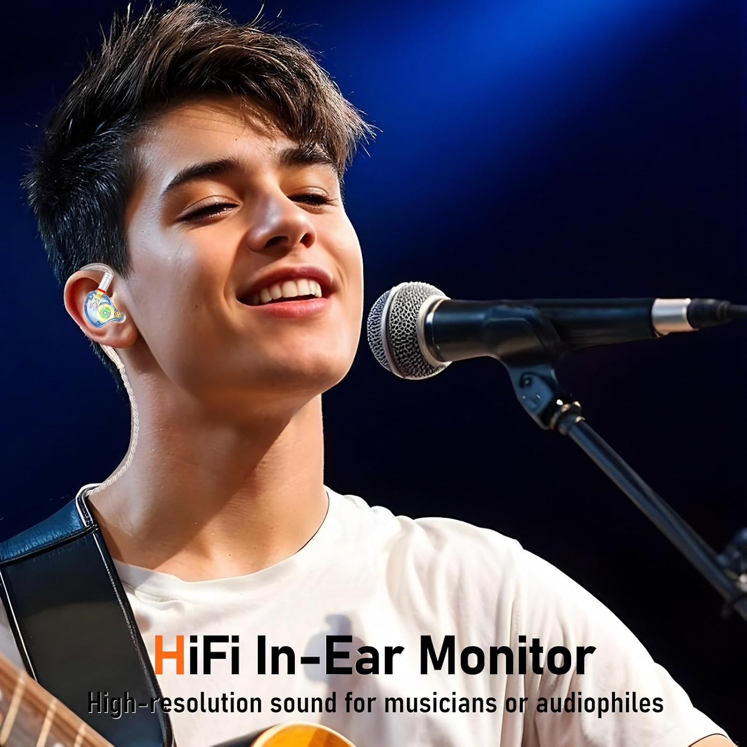 Vibes 202M Wired Earbuds - Hifi in Ear Monitor Headphones - Noise-Isolating Ear Buds W/ Mic - Clear Sound, Deep Bass & Comfort-Fit Gaming Earphones - MMCX to 3.5Mm & Silver Plated Cord, Carrying Case image number 5