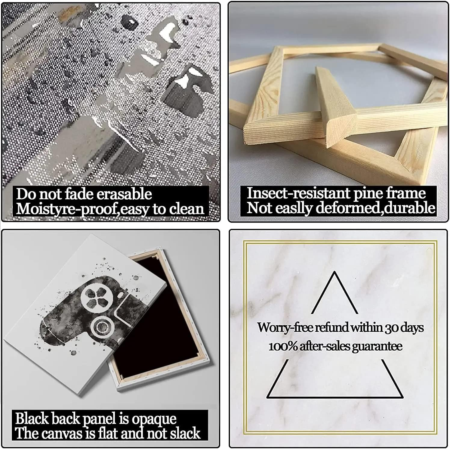 Framed Gaming Room Decor Canvas Wall Art Video Game Art Prints Gaming Theme Posters Prints for Boys Kids Game Room Bedroom Playroom Wall Decor (16 * 24) image number 6