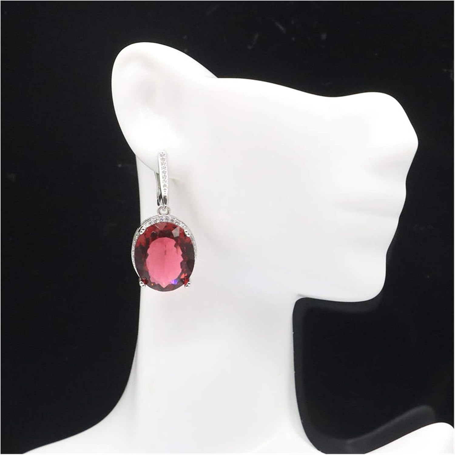 TKPOLD 33X16Mm Pretty Oval Shape 18X15Mm Pink Tourmaline Gift