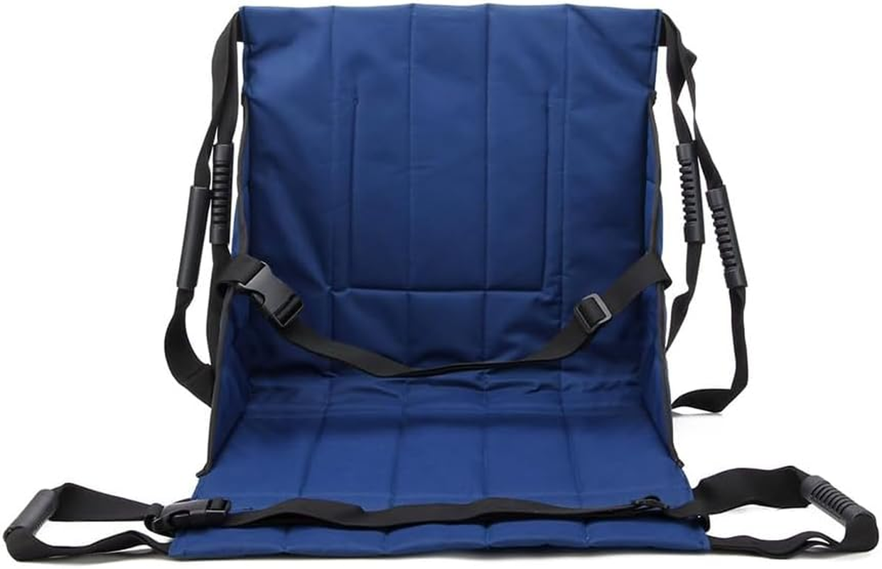 Wheelchair Transfer Belt, Patient Lift Stair Transfer Belt, Chair Safety Band, Full Body Medical Lifting Sling, Medical Transferring Mat, Use for Seniors,Handicap (Blue - 4 Handles) image number 3