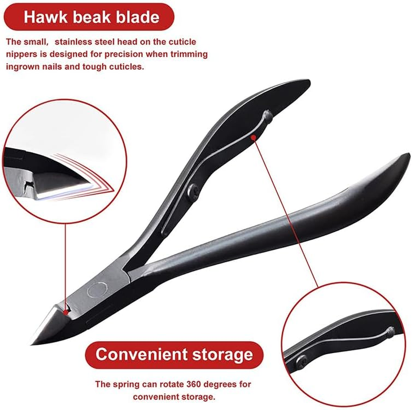 16 in 1 Nail Clippers, Manicure Set, Nail Care Kit, Nail Tools,Toe Nail Clipper,Manicure Kit Professional Pedicure Grooming Kit Toenail Clippers Cutter Ear Pick Nose Hair Scissors image number 1