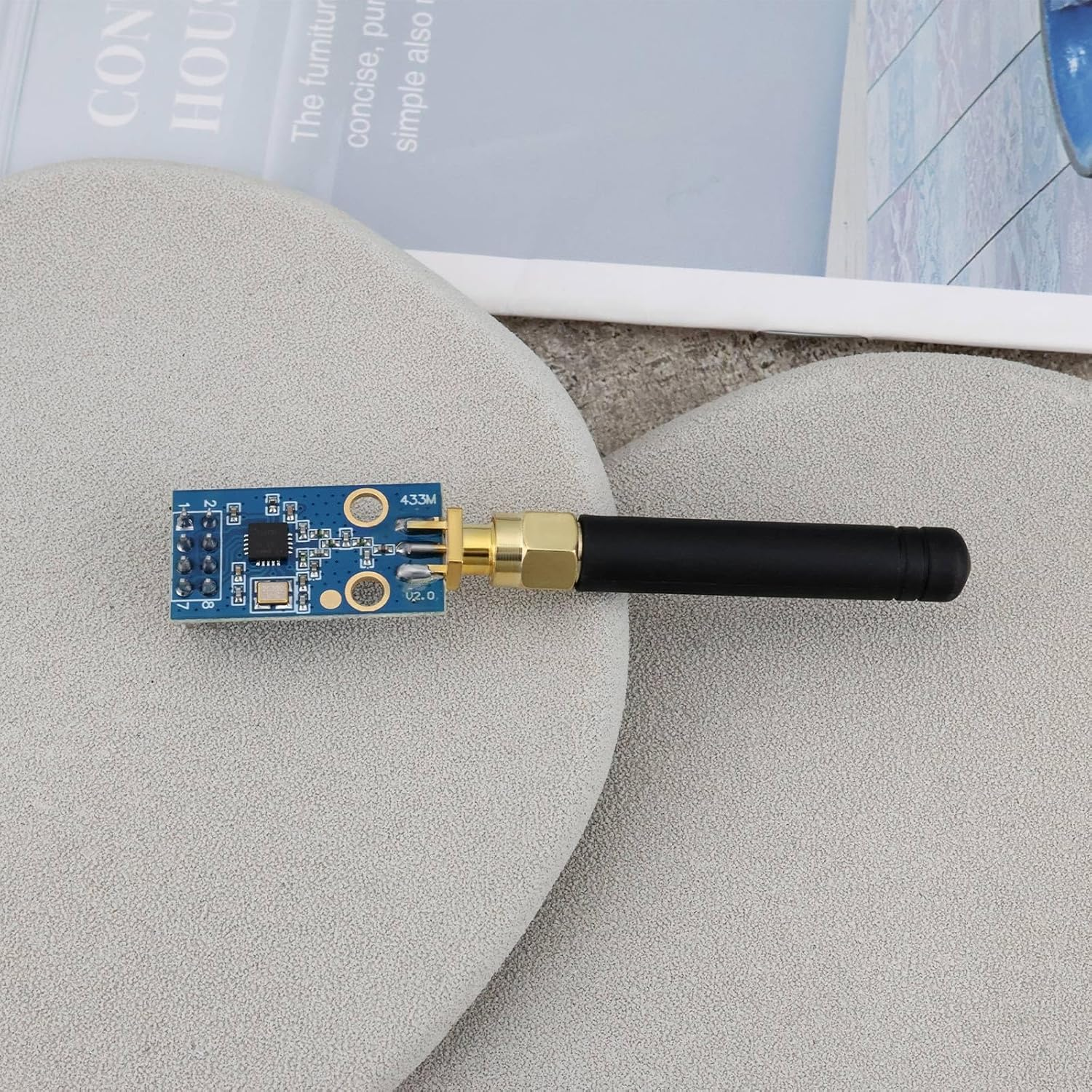 Ecsing 1Pc CC1101 Wireless RF Transceiver Module with SMA Antenna Rod Wireless Module Compatible with Arduinos 315/433/868/915 MHZ image number 6