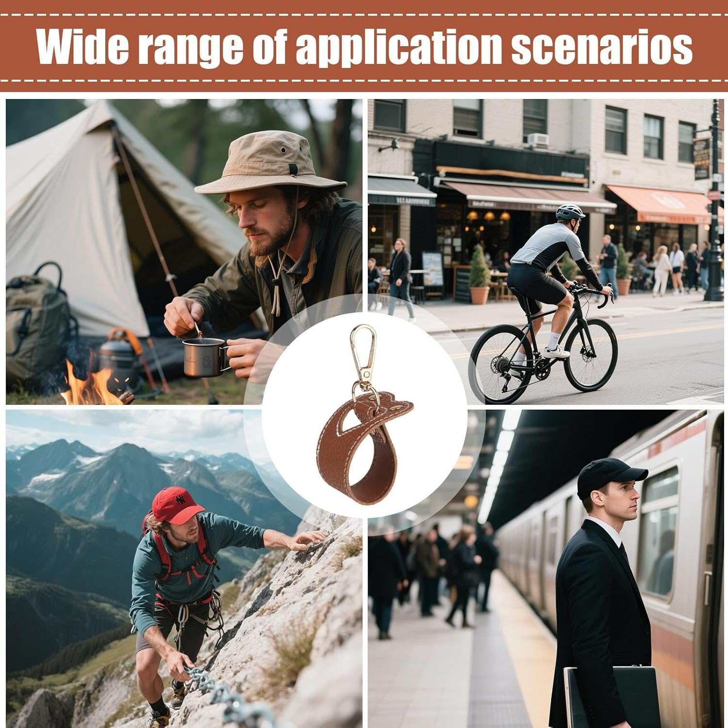 Hat Clip for Bag,Pu Hat Clip for Travel on Bag - Cartoon Headgear Organizer, Quick Release Carrier for Luggage Purse Backpack Suitcase Belt image number 5