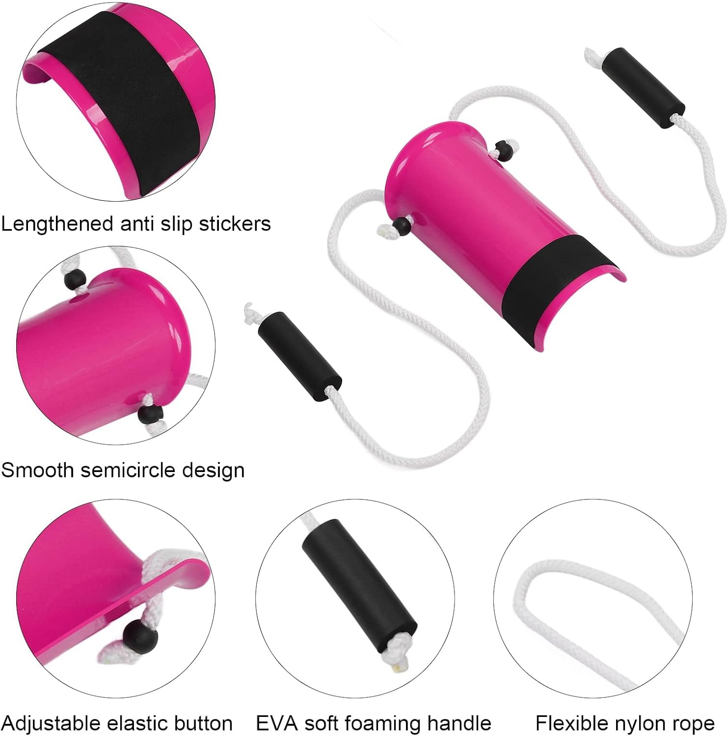 Sock Aid, Compression Sock Helper Stocking Slider with Foam Grip Handles, Sock Aid Tool and Pants Assist for Elderly, Disabled, Pregnant, Diabetics, Sock Puller Aid Easy on and off (Purplish Red)