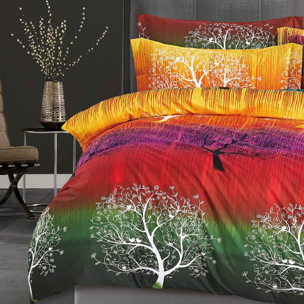Luxton Cumbria Forest Quilt Cover Set Double Size 3Pcs Fairy Tree Doona Cover Set (Double) image number 3