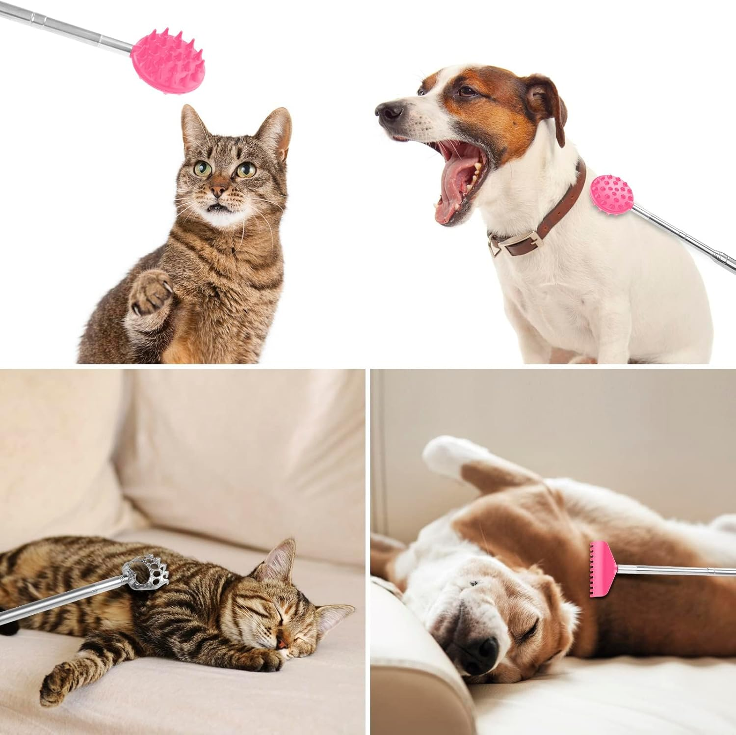 Telescoping Back Scratcher with 3Pcs Detachable Scratching Heads,Tukuos Back Scratcher Extendable Backcratchers for Men/Women,Bear Claw/Rake Scratcher for Aggressive/Moderate Scratching image number 6