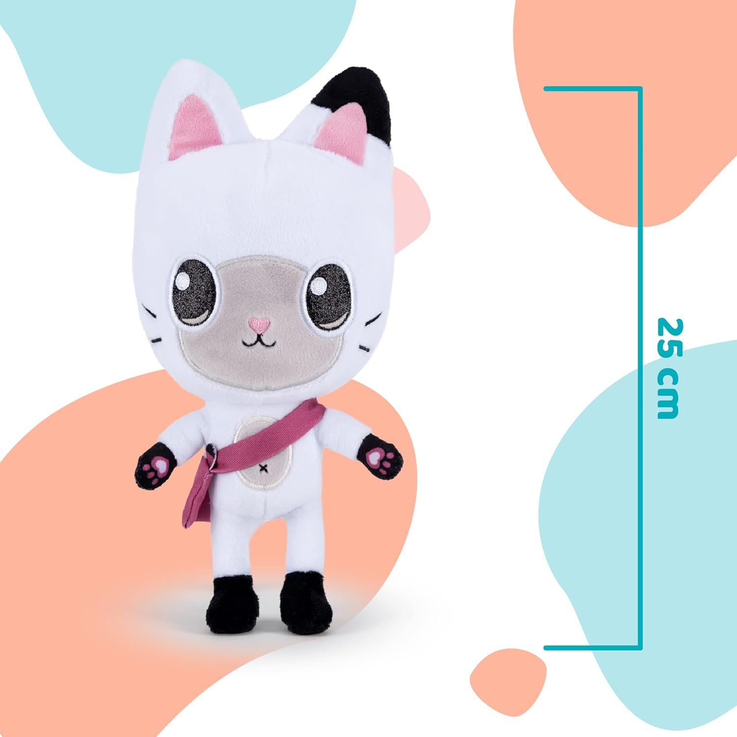 Famosa Softies - Pandy Paws Cartoon Series Gabby'S Dollhouse, 25 Cm, Cuddly, 100% Recycled Fibre, for Children of All Ages, Famous (760022355)