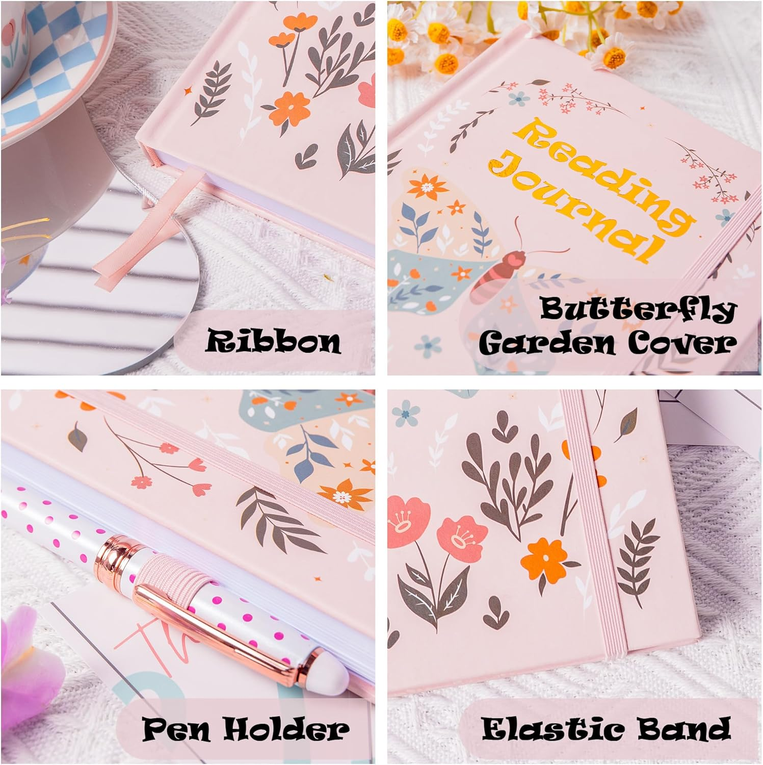 TIEFOSSI Reading Journal for Book Lovers, Track Your Reading Progress, 85 Book Reviews, Stage Reading Record, Hardcover A5 Journal Reading Planner, Gifts for Readers - Green image number 7