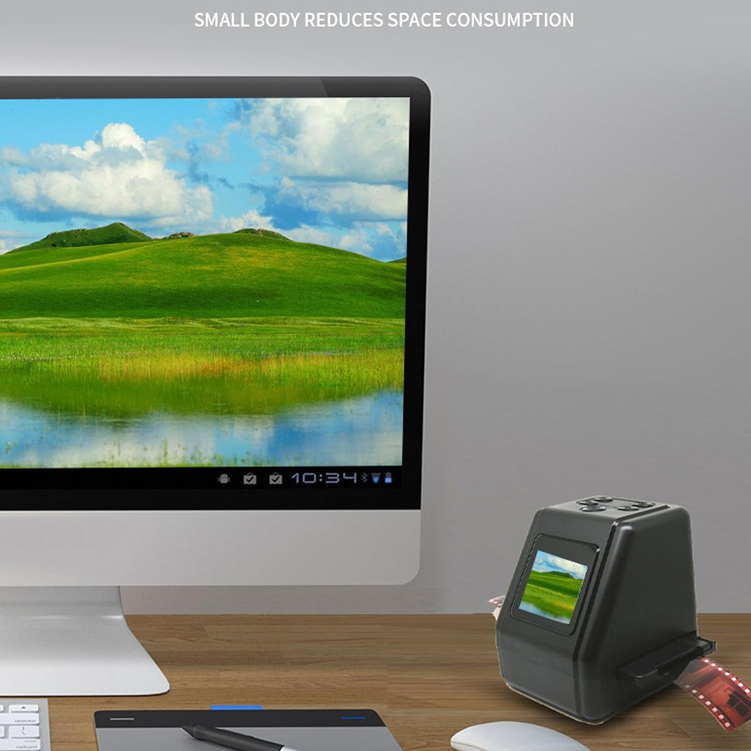 Digital Film Scanner, Pocket Digital Film Slide Scanner Convert 135 126 110 8Mm Slides to 22MP JPG Digital JPG Photos, 2 Inch Color Screen, 2MP CMOS Sensor image number 5