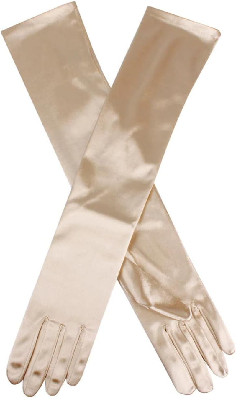 Dents Women'S Catherine Long Above-Elbow Satin Gloves, Bronze, One Size image number 3