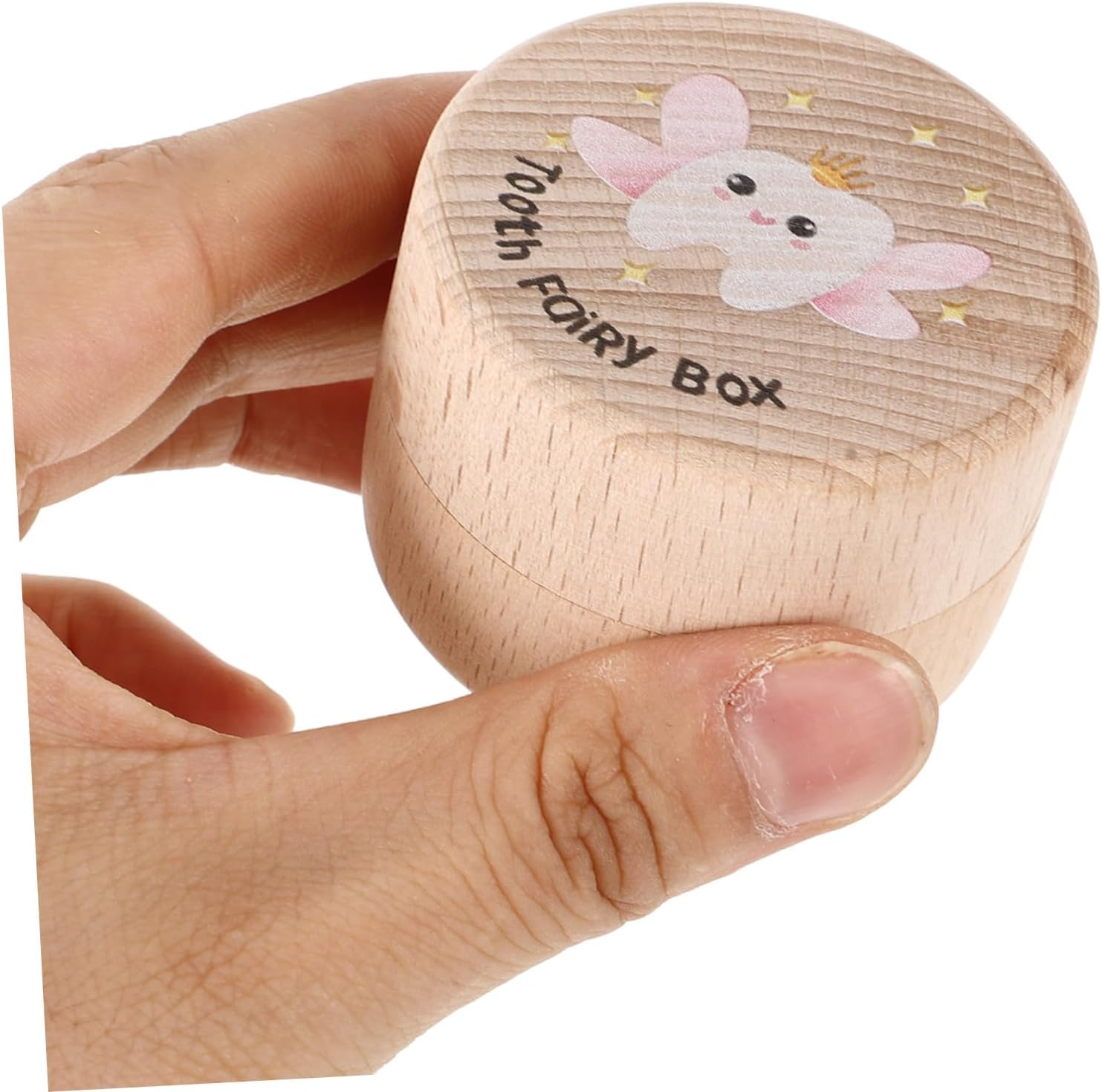 Garneck Organize First Tooth Wooden Keepsake Box Hair Container Safe Contemporary Design