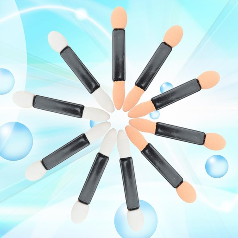 Beavorty 50Pcs Double-Ended Eye Shadow Brush Dual Sided Sponge Applicator Thick Foam Comfortable for Women image number 3