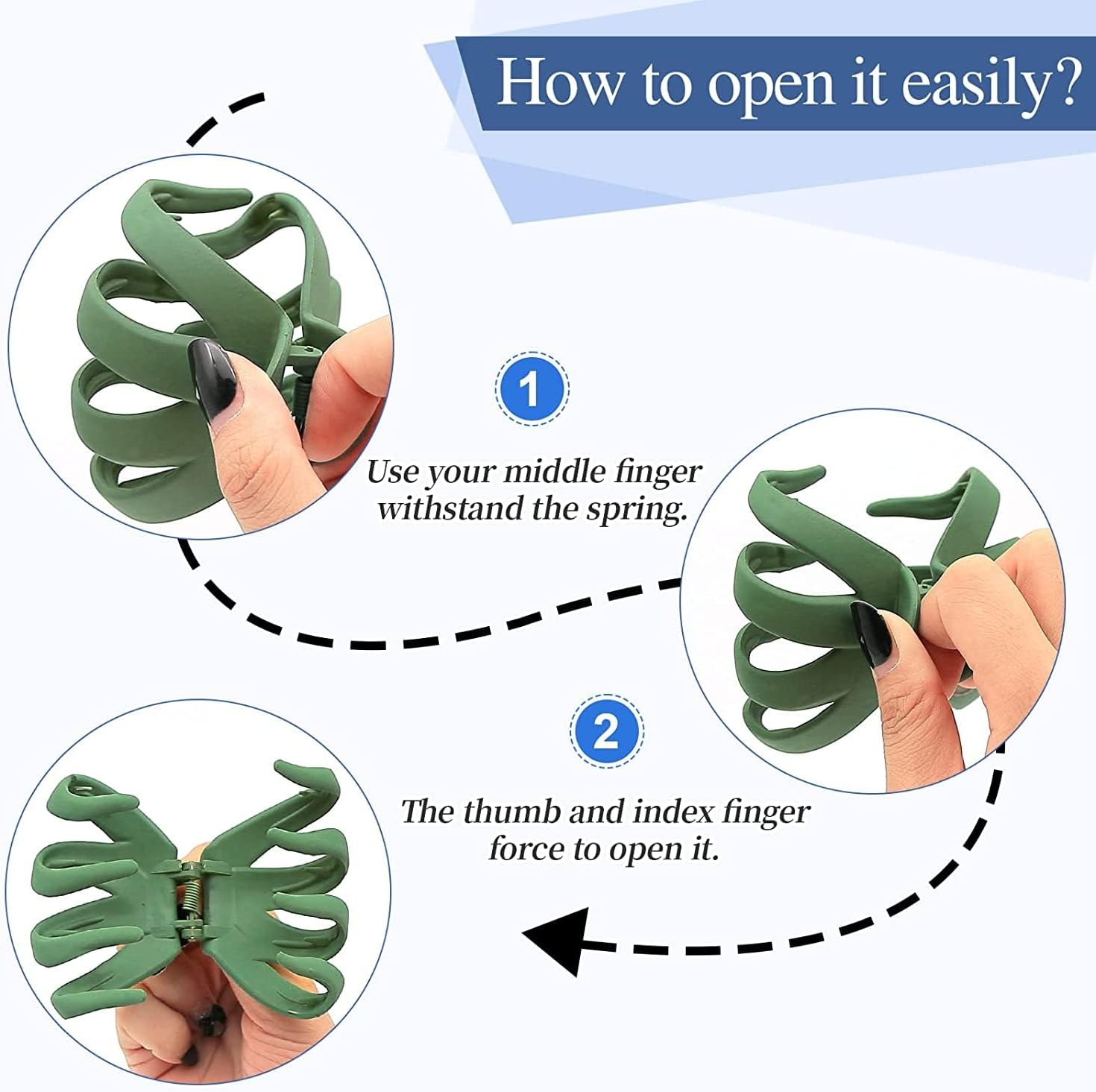 LATRAT Pack of 6 Octopus Hair Clips for Women with Thick Hair for Thick Hair, Non-Slip Hair Clips Claws image number 4