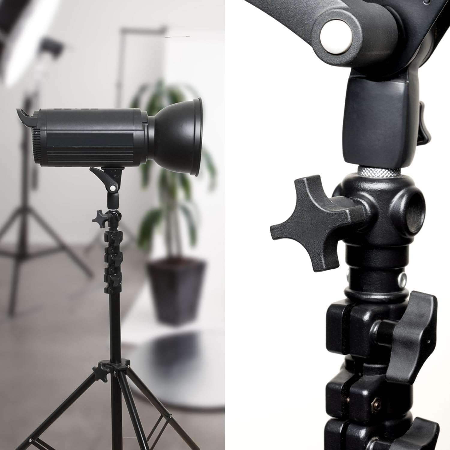 POWERTEC QNB3009-P2 4-Point Stud Knobs, 5/16"-18 Threaded Thumb Screw Star Knob with 1" Stud, 10 PK image number 2