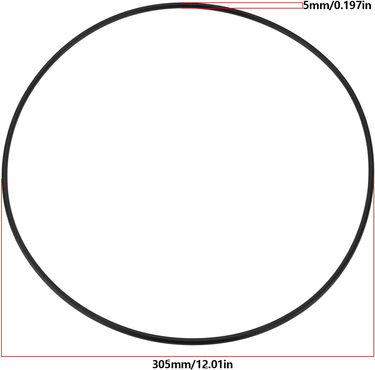 1Pc Aquarium Fish Tank External Filters O-Ring Replacement Part A20210/A-20210 Compatible with Fluval FX4 FX5 FX6 Canister Filter Lid (305X5Mm) image number 6