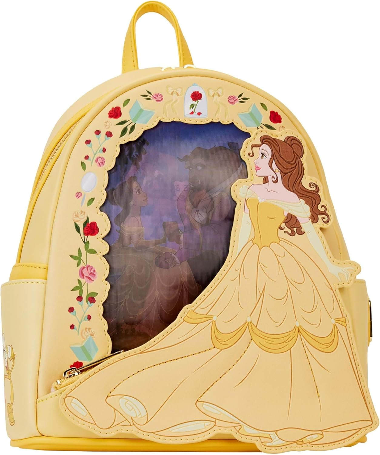 Loungefly Disney Beauty and the Beast Belle Lenticular Mini Backpack | Disney Backpacks image number 2