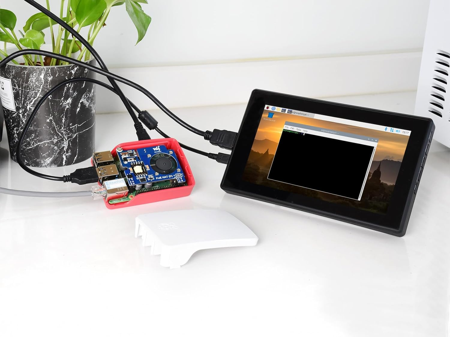 Waveshare POE Hat,Power over Ethernet HAT (D) for Raspberry Pi 3B+/4B 802.3Af-Compliant Official Case Compatible image number 2