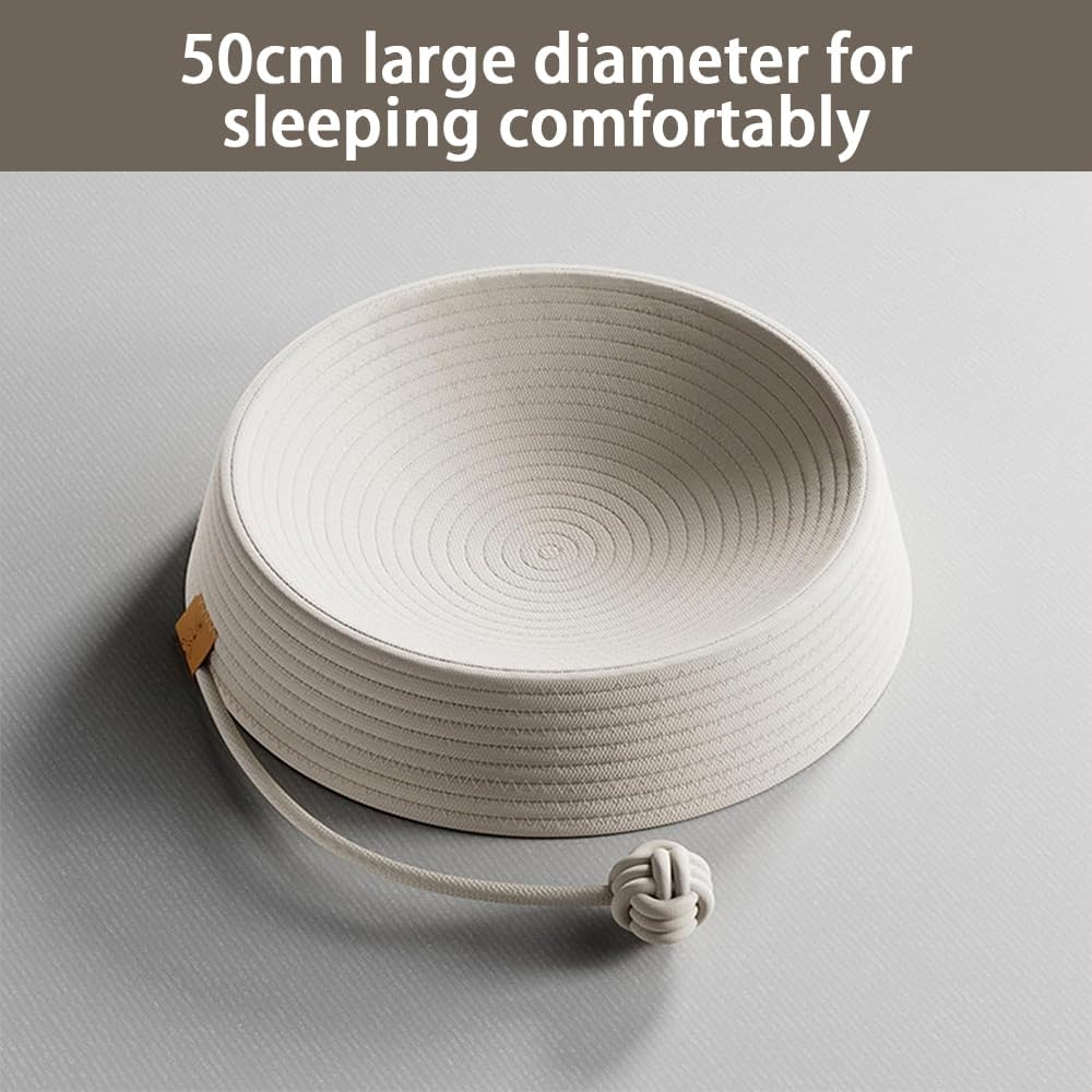 HYAVIA round Cat Scratcher Bowl &ndash; Interactive Cardboard Scratching Pad for Cats & Kittens, Couch-Style Grinding Claw Toy, Indoor Lounge Scratcher with Geometric Pattern (M) image number 1