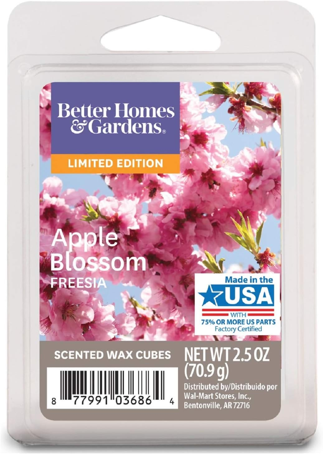 Better Homes & Gardens Apple Blossom Freesia 2019 Edition Wax Cubes Home Fragrance image number 1
