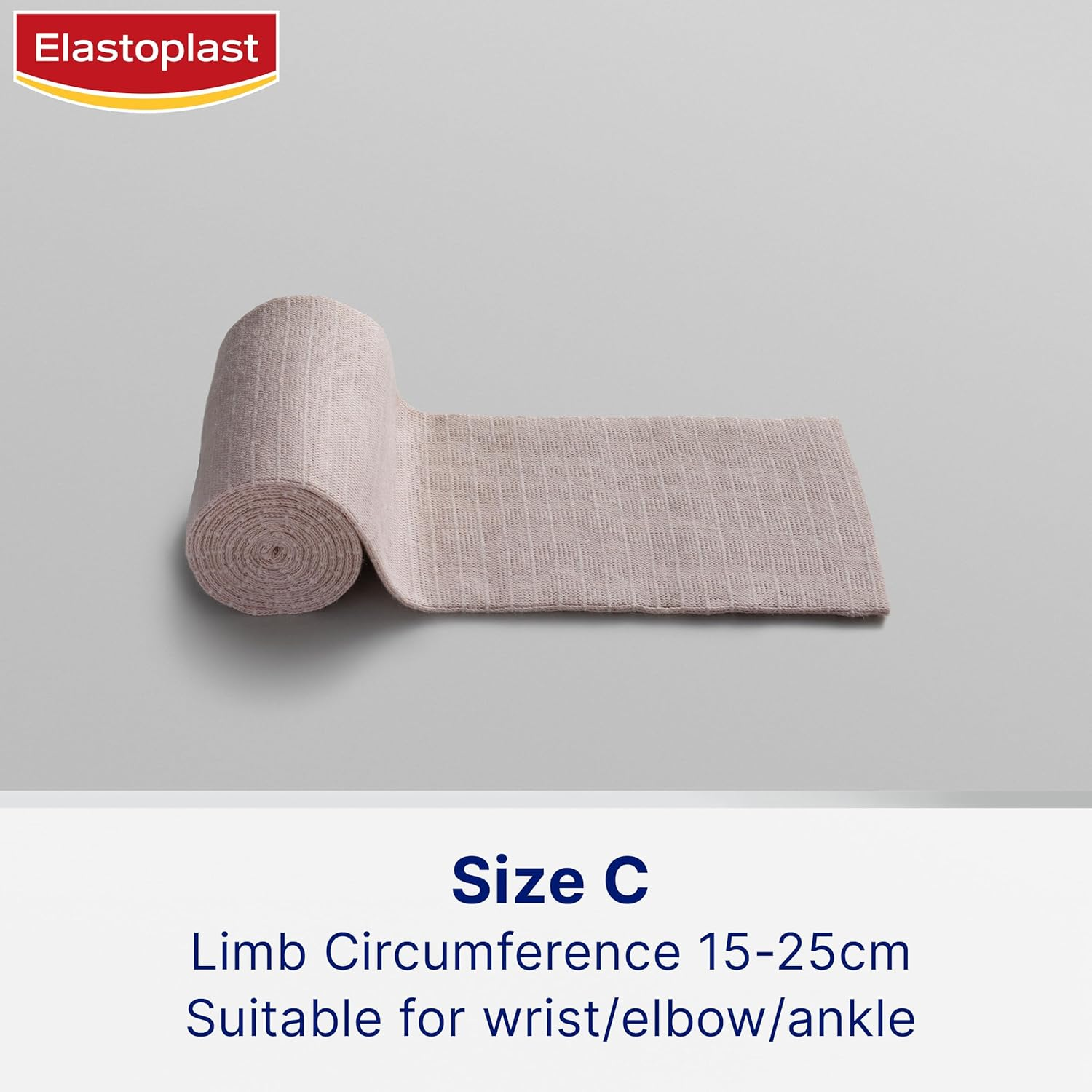 Elastoplast Elastic Tubular Support Bandage Size Small C | 1M Length | 15-25Cm Circumference | Suitable for Wrists and Ankles | Compression Tube Bandage | Supportive Sleeve | Reduces Swelling