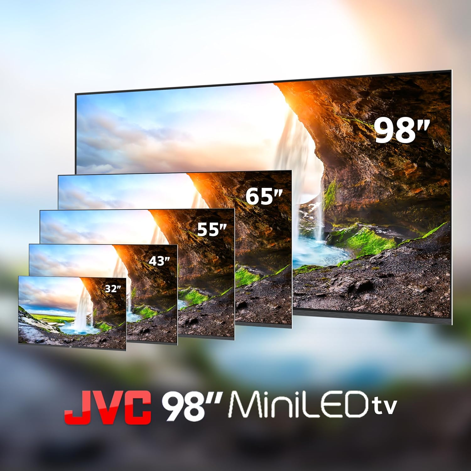 JVC 98 Inch UHD 4K Miniled Smart Android TV | Ultra-Thin Bezels with Metal Frame | 120Hz & MEMC | Chromecast & Google Assistant | Dolby Vision & Atmos | Netflix, Youtube, Prime & More | AV-J987145A image number 6