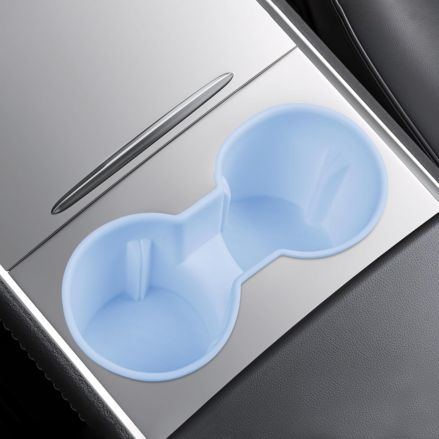 Frani Center Console Cup Holder Designed for Tesla Model 3 2021-2023 Model Y 2021-2024,Tesla Interior Center Console Accessories White