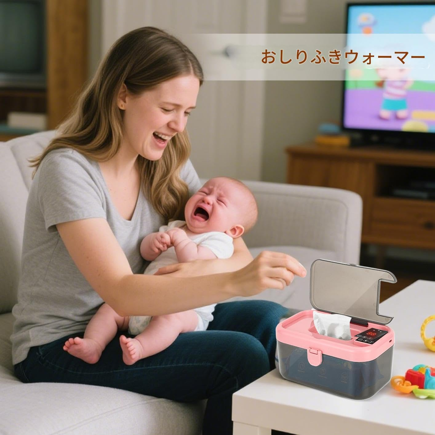 Baby Wipes Warmer, Home Warmer Dispenser with LED Lights - USB Rechargeable Baby Gadgets for Car Business Trip Camping Travel image number 4