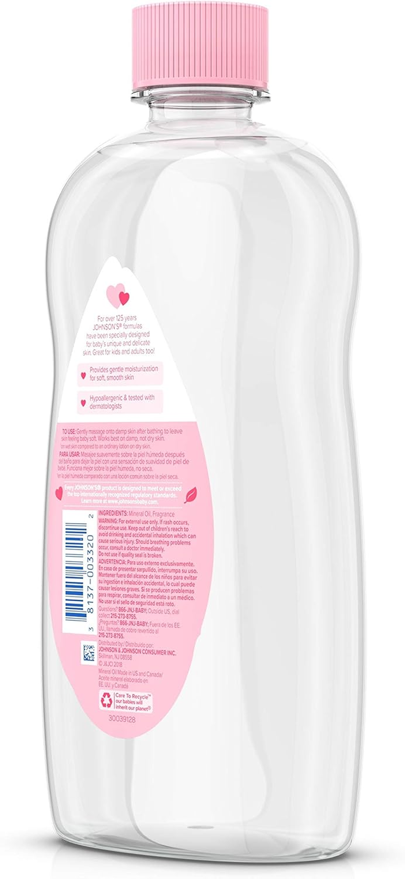 Johnson & Johnson SLC (Cosmetics) Baby Oil, 20 Fl Oz image number 1