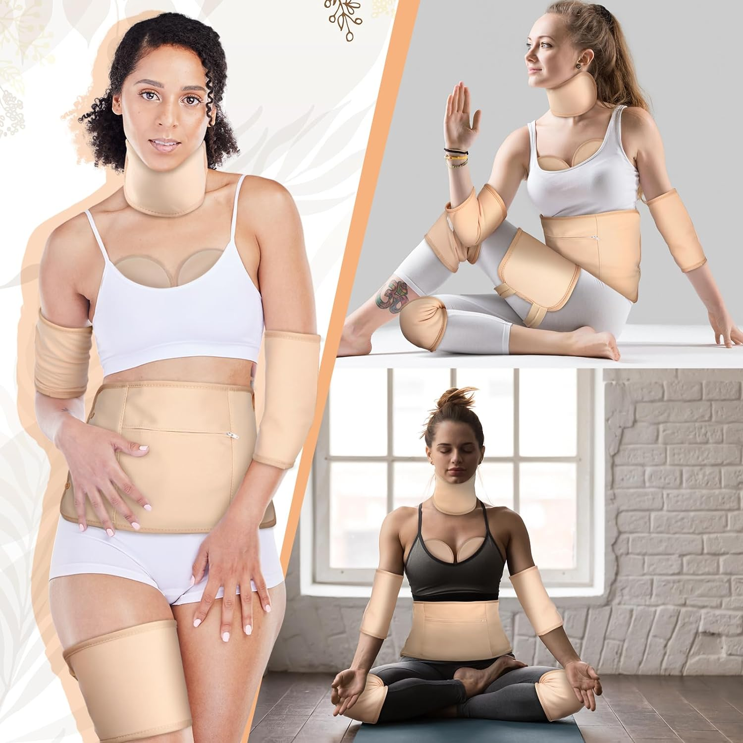 11 Pcs Castor Oil Pack Wrap Set, Flannel Reusable Castor Oil Pack Kit for Waist Neck Breasts Elbow with Adjustable Strap and Laundry Bag Machine Washable anti Oil Leak, Castor Oil Not Included image number 5