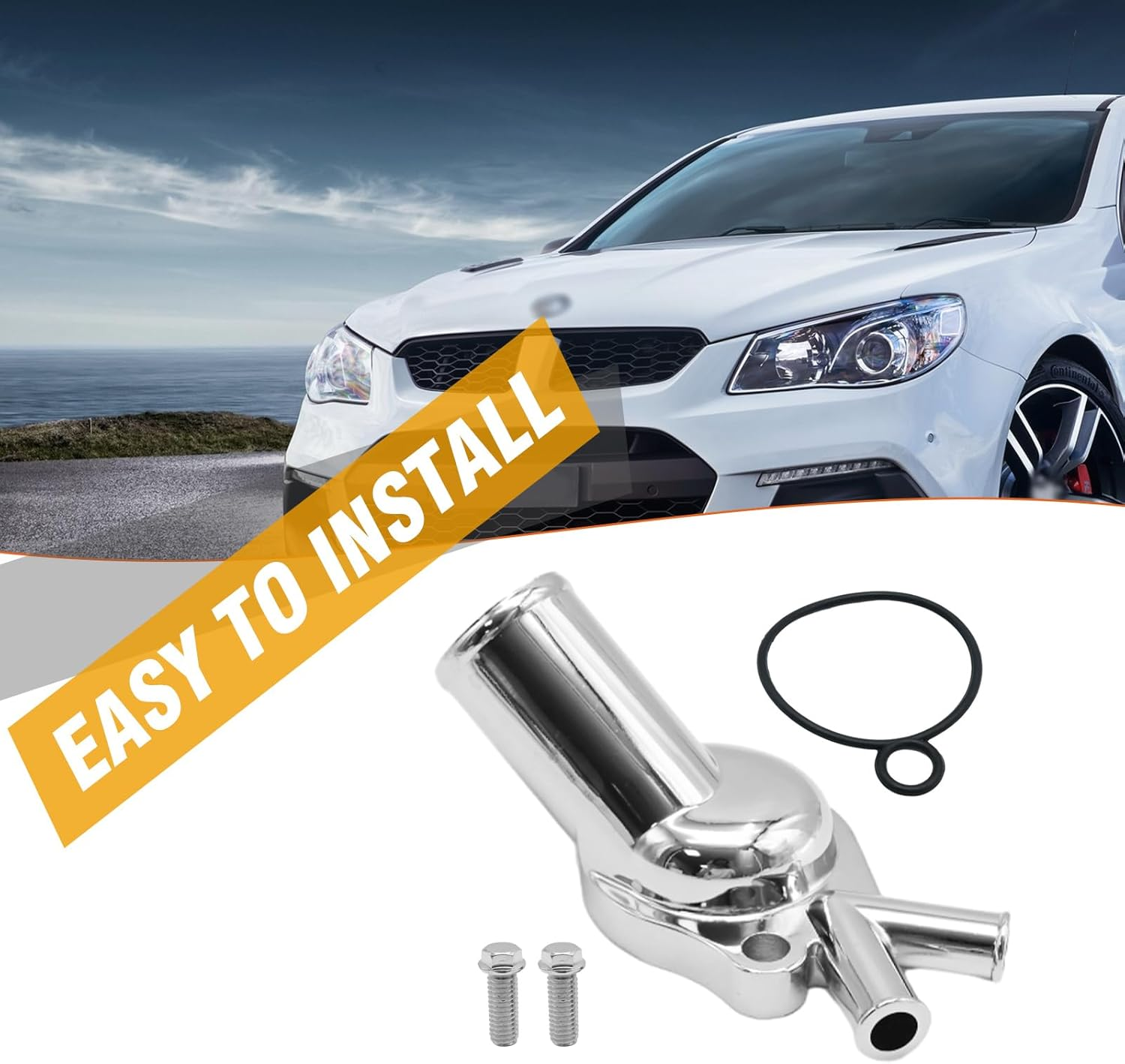 Laffoonparts TWIN Pipe Thermostat Housing Water Outlet for Holden V8 HX HZ WB LH LX 253 308 image number 6