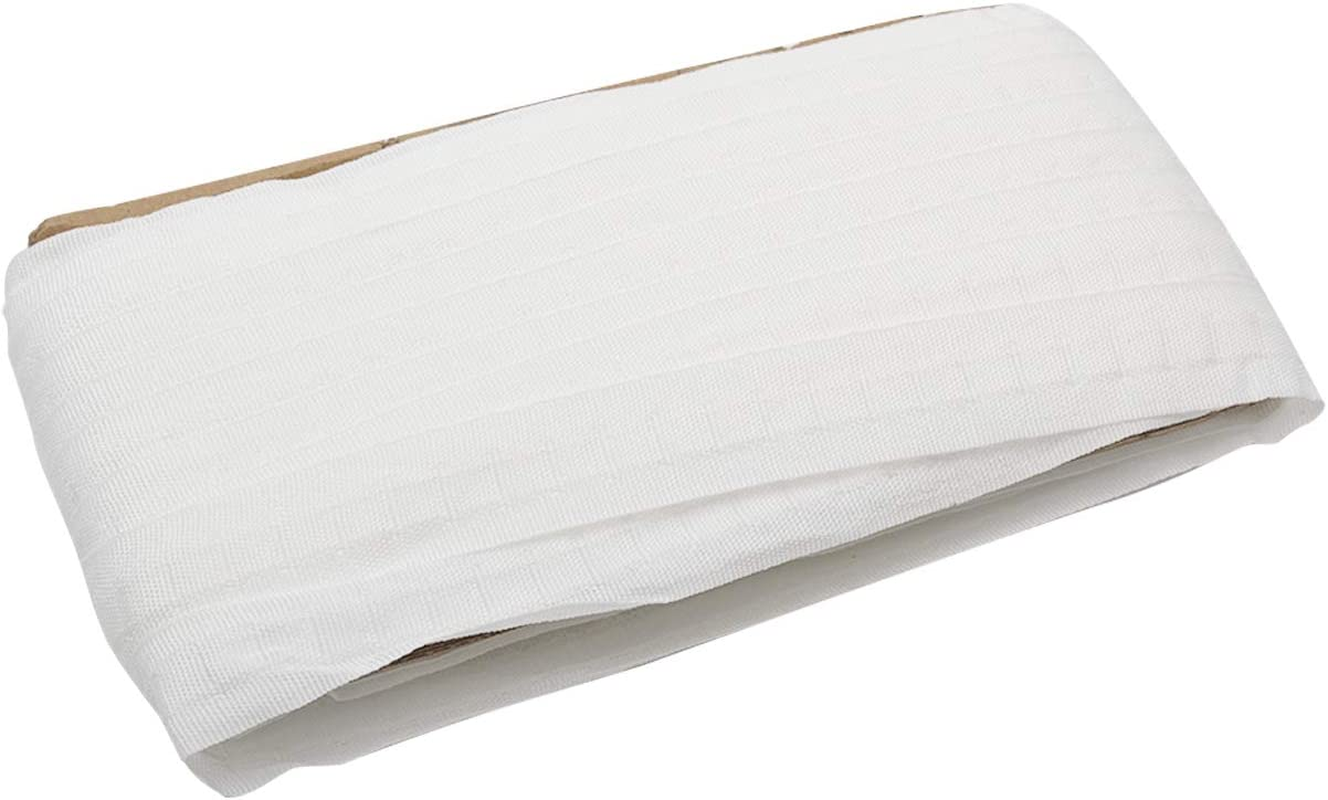 EMVANV Knitted Curtain Heading Tape, 30Mx3Cm Narrow No Odor Strong Toughness Pleat Craft Linings