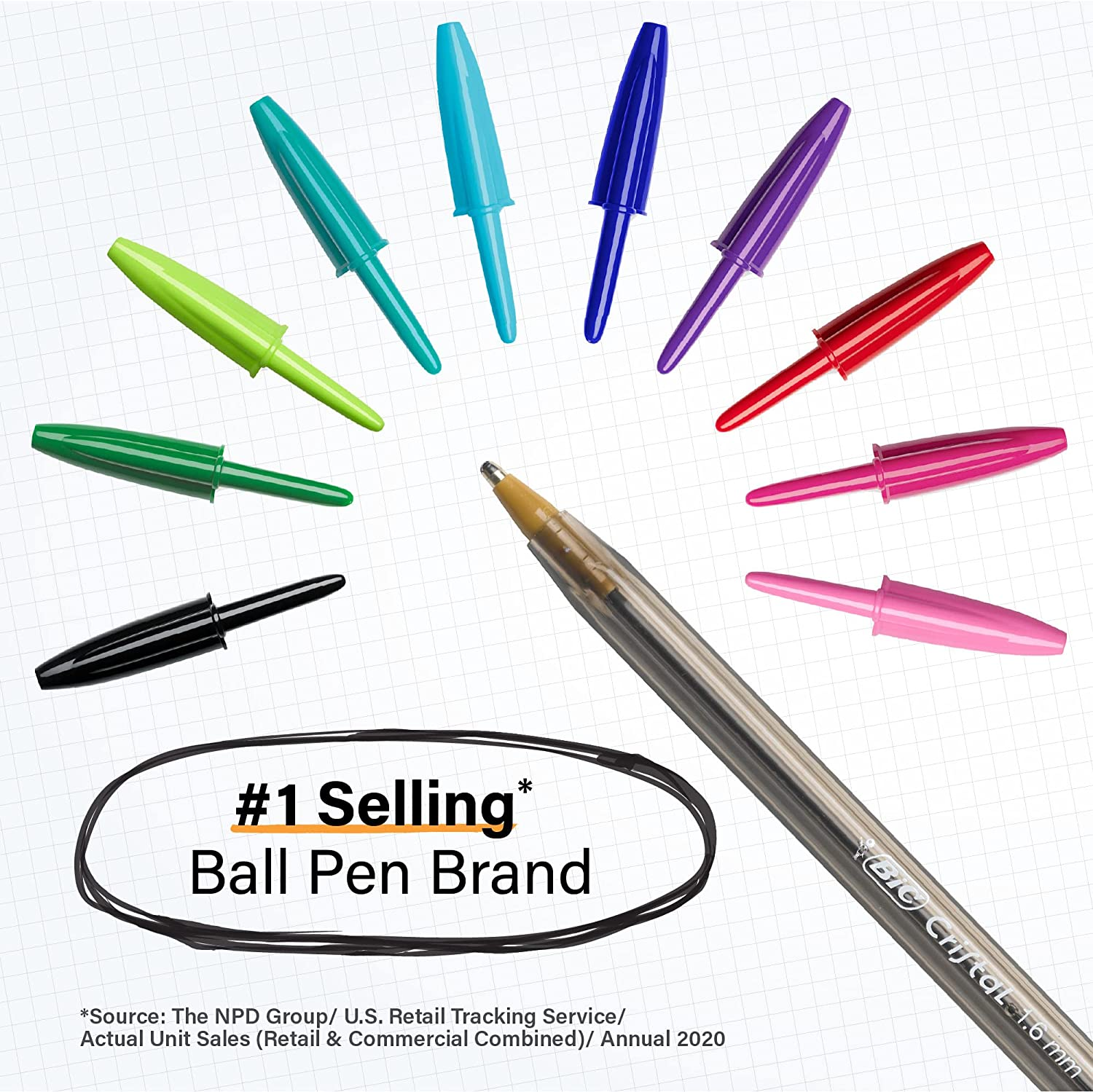 BIC Cristal Bold Ball Pen, Assorted (Pack of 24) image number 6