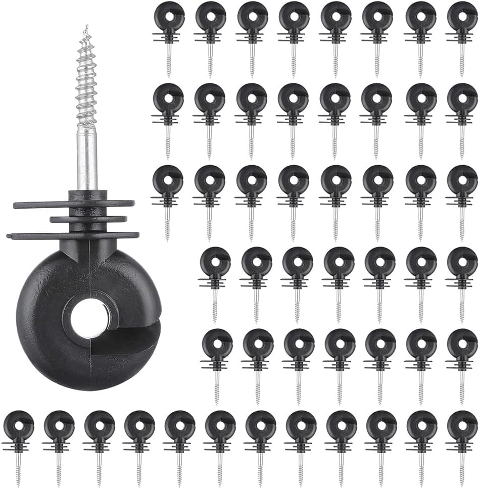 50 Pcs Ring Insulator with Thread, Electric Fence Insulators for Wooden Posts, Rope image number 4