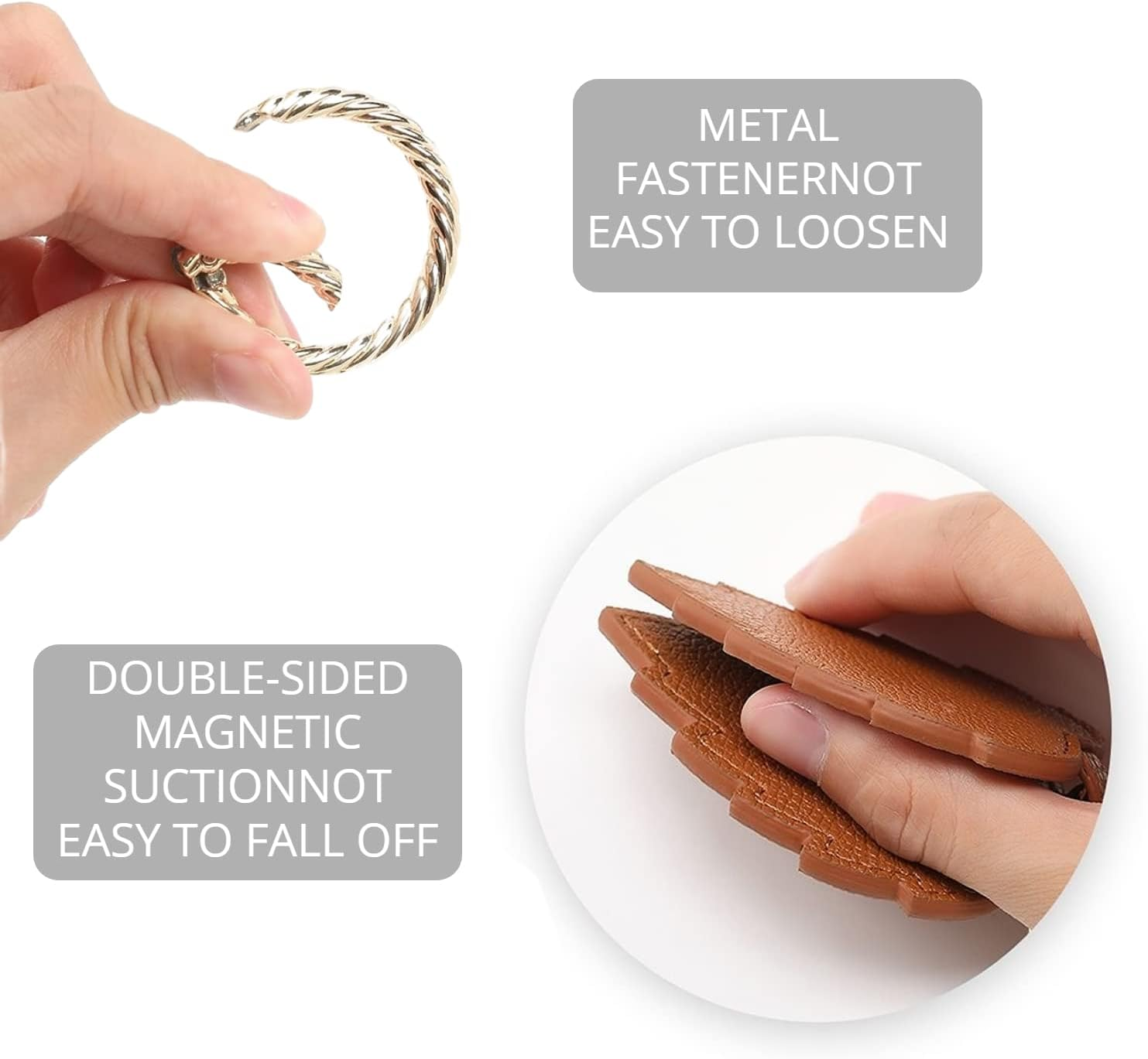 Hat Clip Magnetic,Pu Leather Hat Holder for Traveling Bags, Backpacks, Purses, Totes Travel Accessory Hat Companion - Pink image number 6