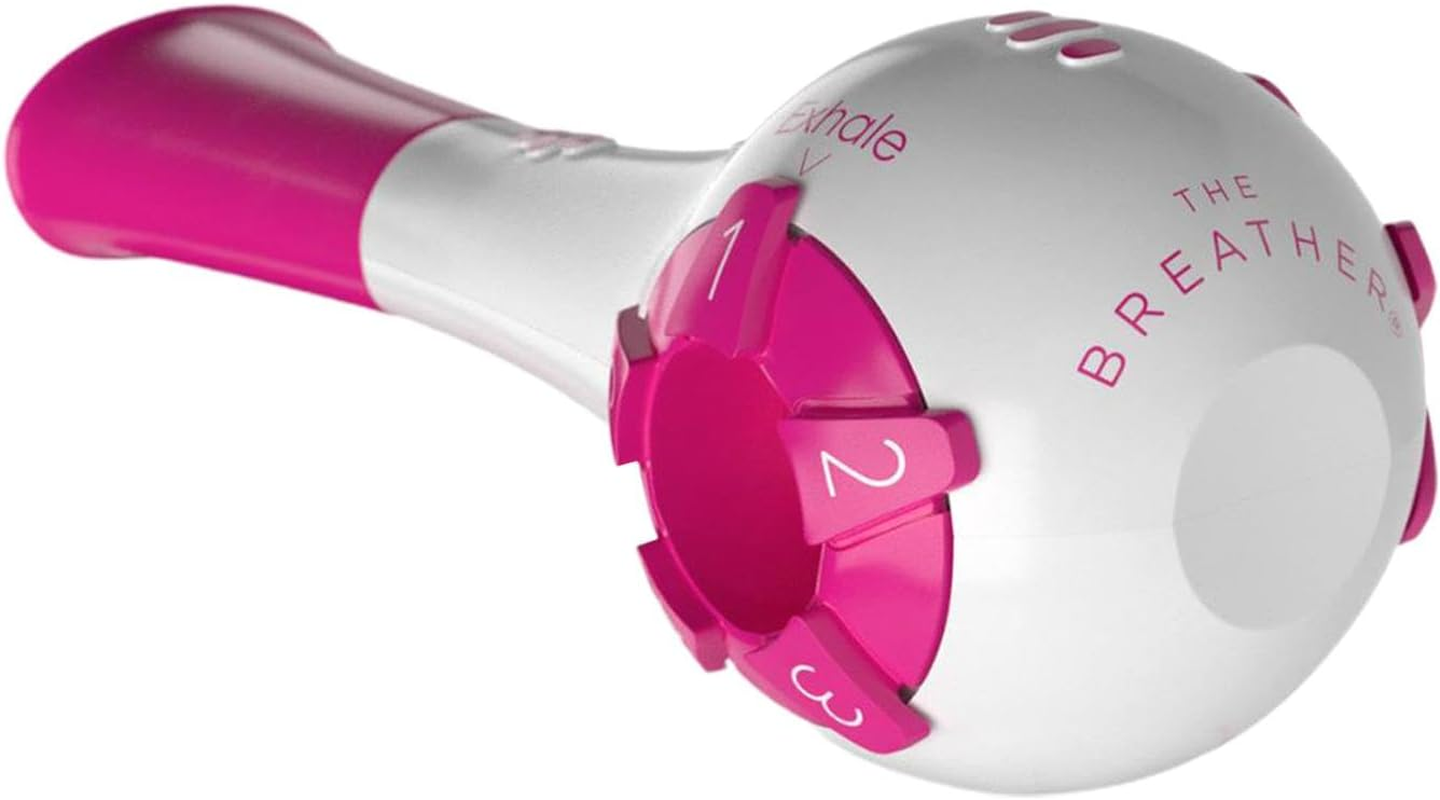 Lung Exercise Device Exerciser Natural Breathing Trainer Adjustable Red 13 X 5 X 5 Cm