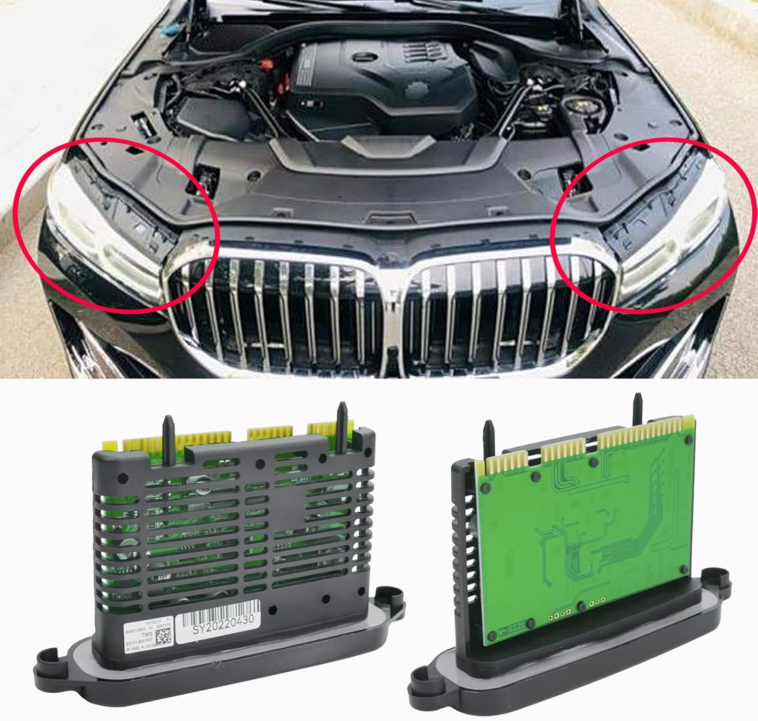 Halogen Headlight TMS Module Replacement for 63117304906 63117316217 Fit for BMW 5 Series F10 F11 F07 image number 2