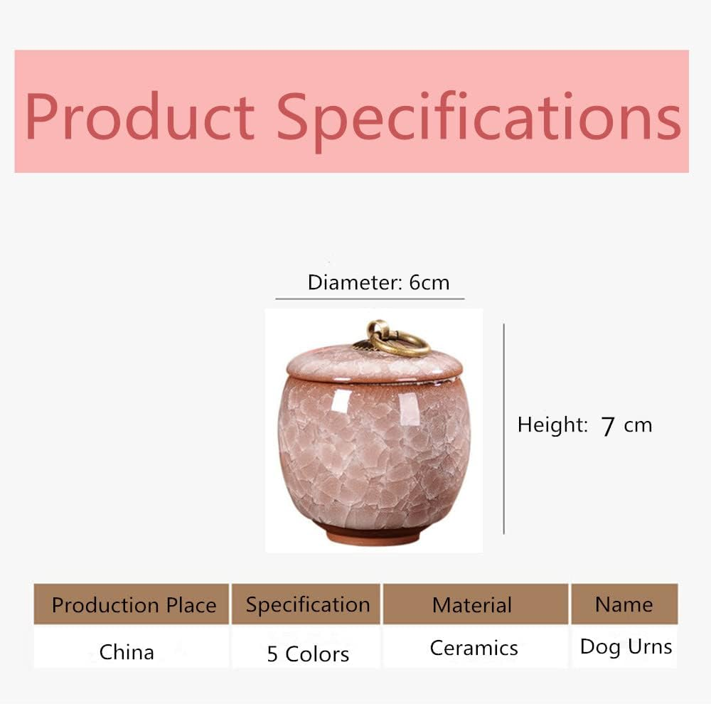 Vencede Handicrafted Ceramics Mini Pet Urns, Cremation Urns Ceramics Memorial Ashes Urn, Ashes Keepsake Memorial Ashes Holder, Pet Coffin, Dog Urn, Beautiful Ashes Keepsake, Sealed Ceramic (Beige) - Blue image number 4