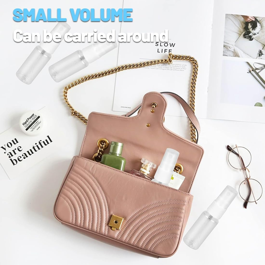 GGUFAY 10 X 10 Ml Spray Bottle, Small, Cosmetic Mist Bottle Atomiser, Spray Bottle, Transparent Empty Fine Mist Spray Bottle, Travel Atomiser Mini Spray Bottle, for Perfumes, Water Alcohol