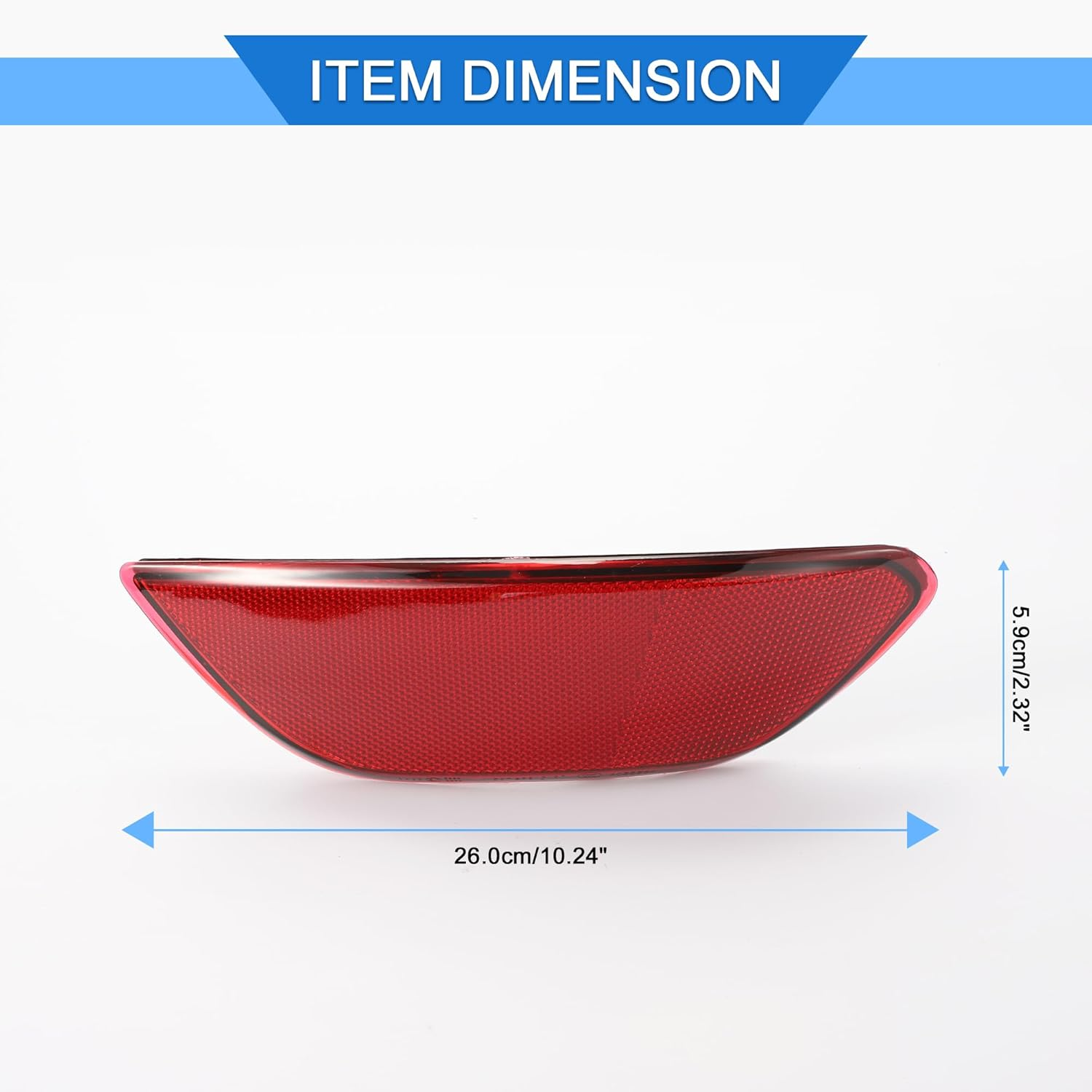 X AUTOHAUX Bumper Reflector Compatible for Porsche Cayenne Base 2014, Durable ABS Plastic Red Rear Left Bumper Reflector Side Marker image number 5