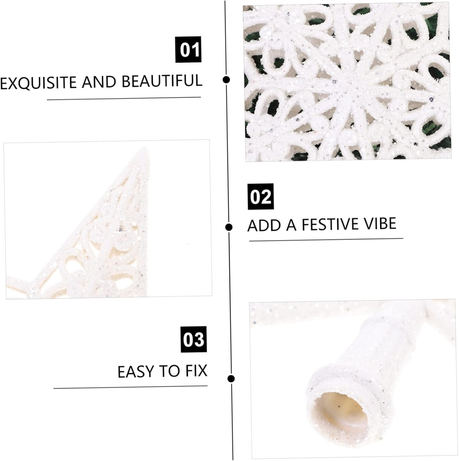 Christmas Tree Star Topper Hollow Design Xmas Decoration for Vintage Home Decor Lightweight and for Festive Celebrations Homes Offices and More image number 1