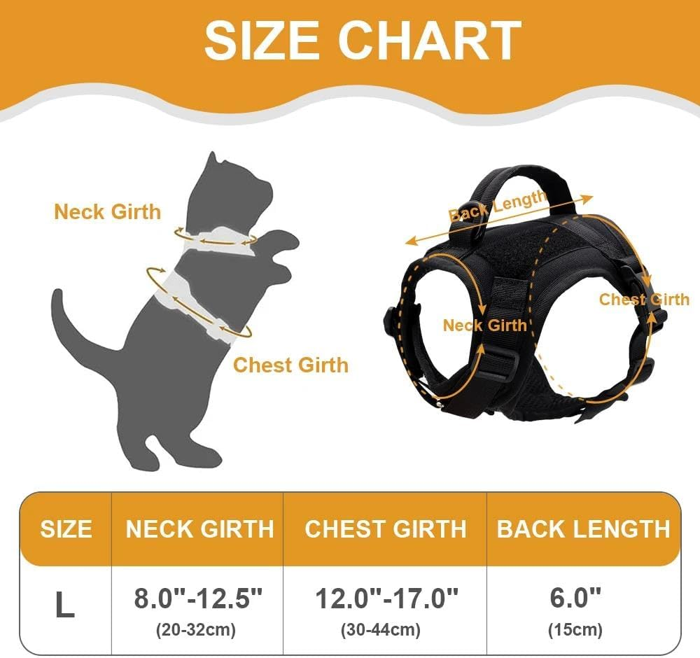 Adjustable Military Tactical Small Cat and Dog Harness Durable Nylon Small Cat and Dog Harness Chihuahua Pug Training Camping Harness,Rose image number 2