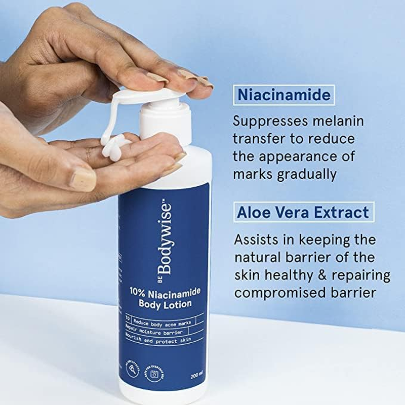 Be Bodywise 1% Salicylic Acid Body Wash, 10% Niacinamide Face & Body Lotion & 2% Salicylic Acid Face Serum | Prevents Body Acne, Exfoliates & Promotes Glowing & Radiant Skin | 480 Ml image number 5