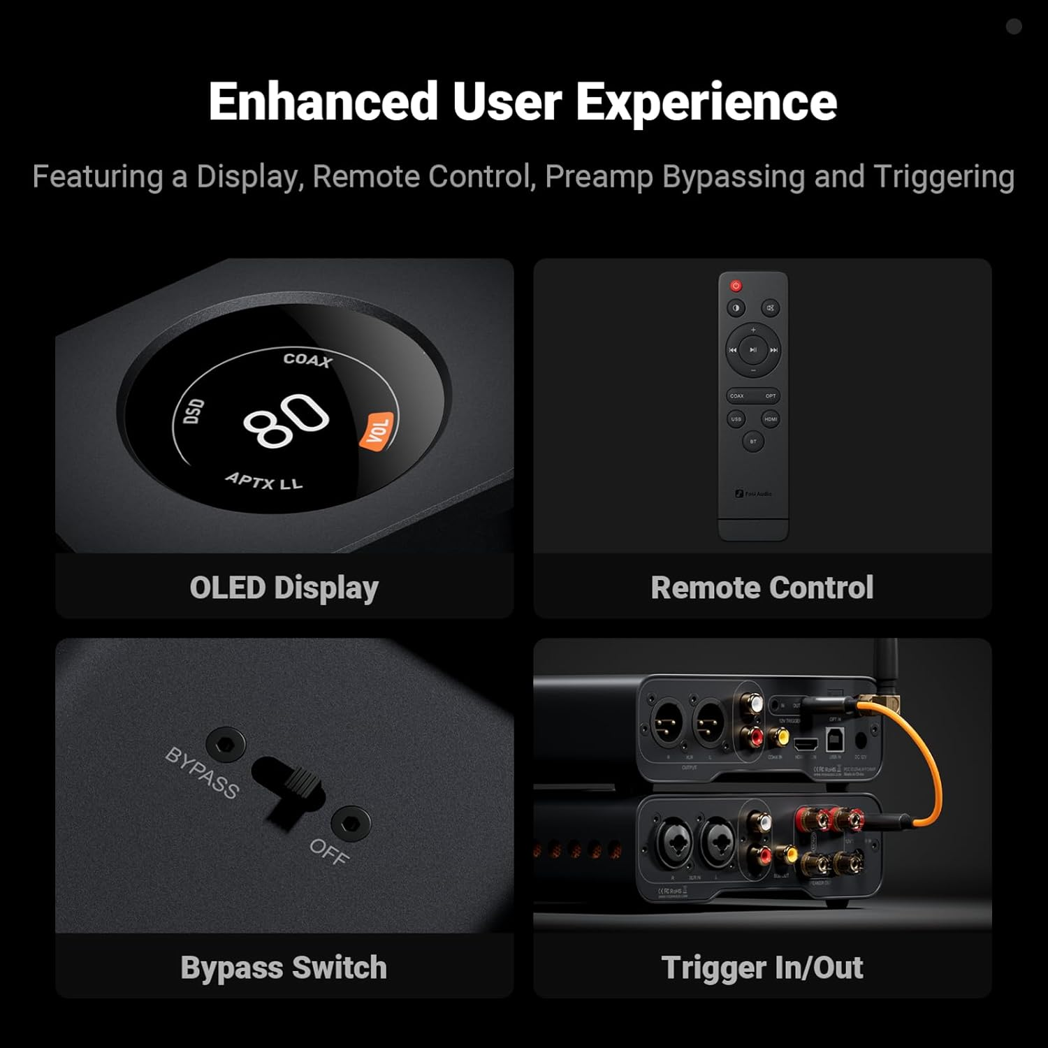 Fosi Audio ZD3 Desktop DAC Preamp, Fully Balanced Digital to Analog Audio Converter with ES9039Q2M for Home Stereo Amplifier, Bluetooth/Usb/Optical/Coax/Tv HDMI ARC Input, XLR/RCA Output with Remote image number 2