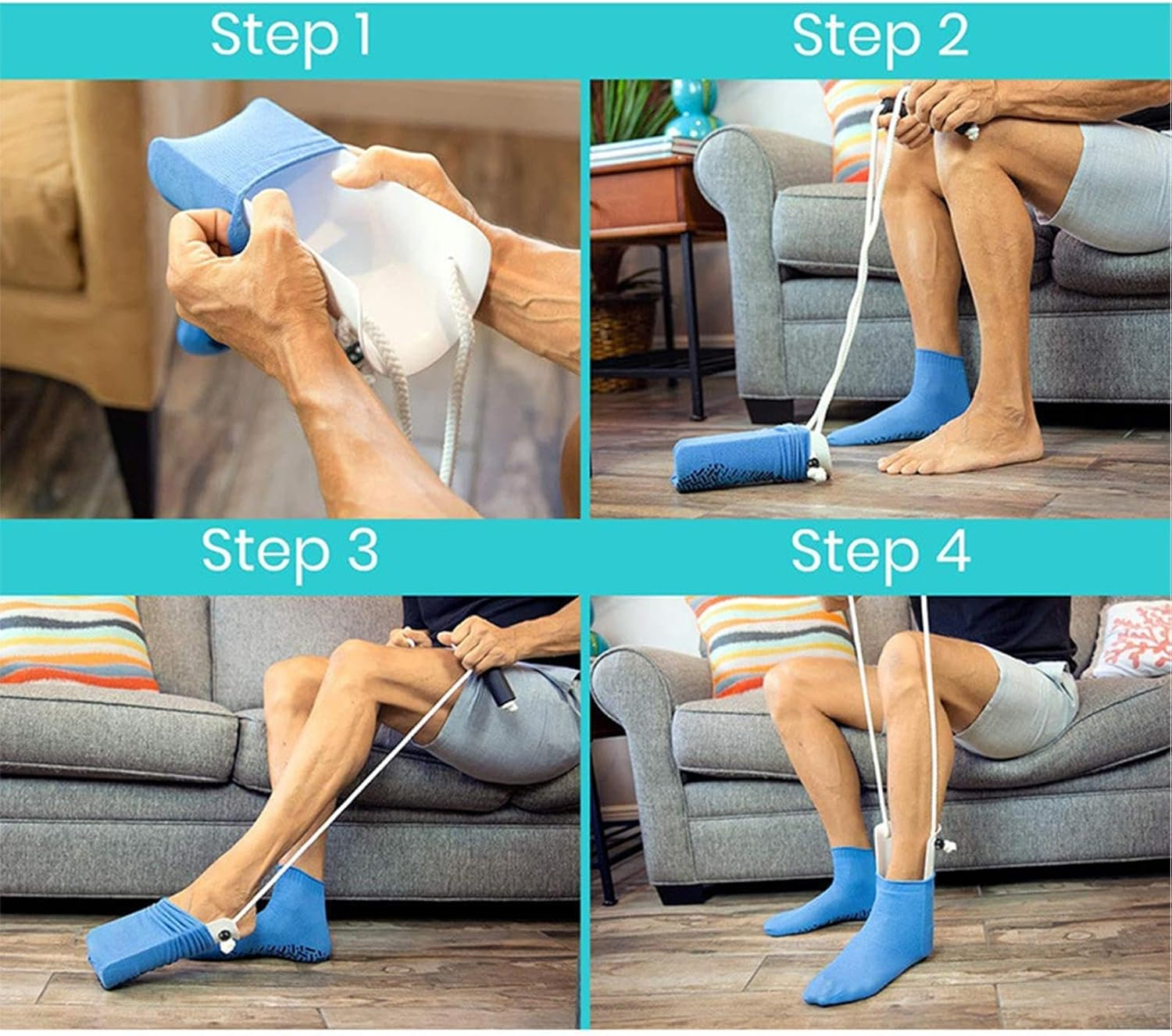 Sock Aids for Putting Socks - No Bending Sock Assistant Device | Ergonomic Sock Aid Device for Seniors, Sock Helpers Assist for Putting Socks image number 1