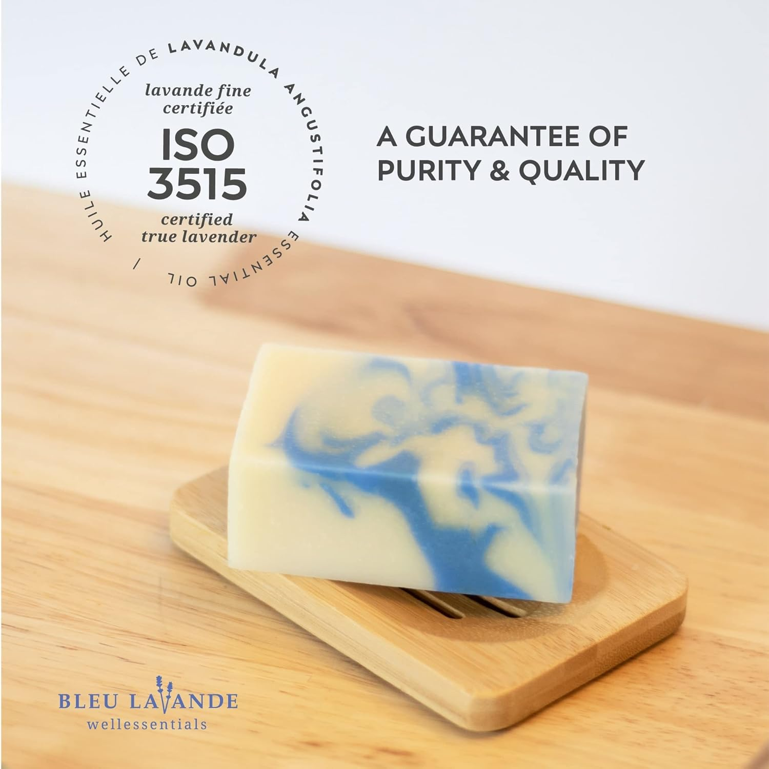 Bleu Lavande Natural Handmade Lavender Soap 2 Pack &ndash; Made with Certified Essential Oil &ndash; Vegan & Cruelty-Free &ndash; No Sulfates &ndash; No Artificial Fragrances