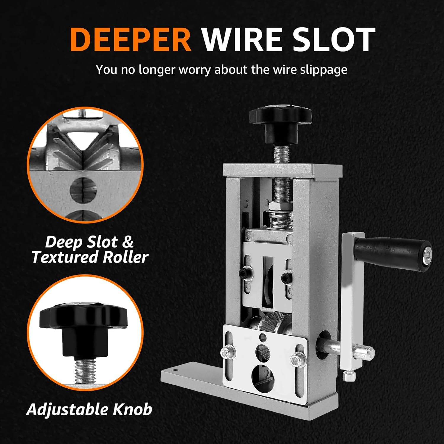Hnvdkln Wire Stripper Machine, Manual Scrap Wire Stripper, Aluminum Alloy Wire Peeler Machine, Hand Crank Cable Stripper, Multifunctional Cable Stripper Machine, Wire Stripping Tool for 1-25Mm image number 2