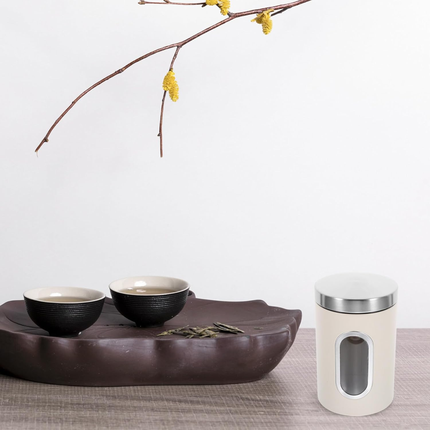 HOLIDYOYO Food Storage Canister Set 3 Pcs Airtight Tea Canisters for Loose Tea Coffee Portable Metal Home Kitchen Storage Tea Canister image number 3